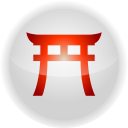 Shinto torii icon vermillion.svg